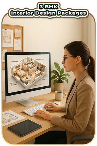 3 BHK Interior Design Packages Cost in Hyderabad