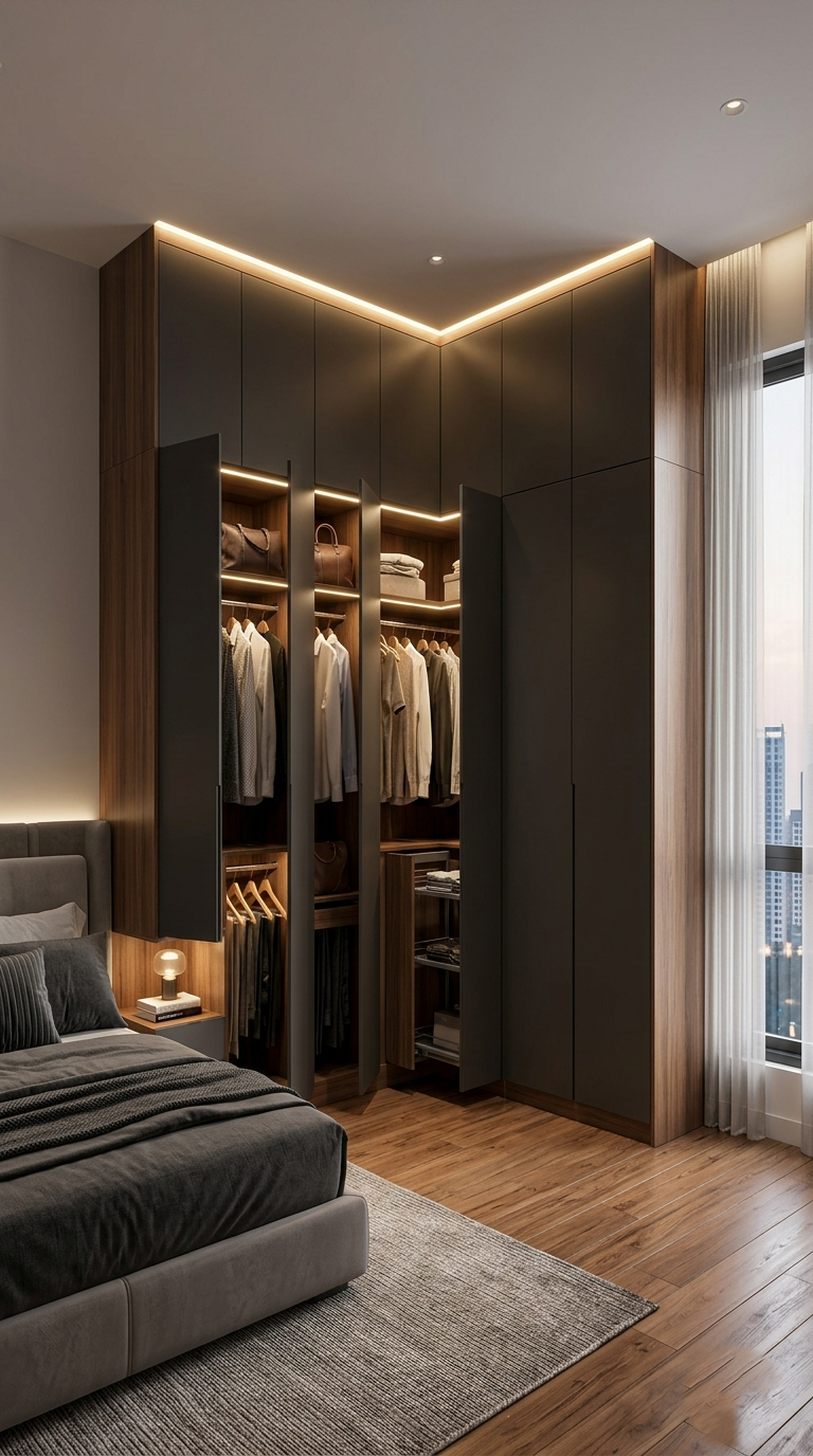Corner L-Shaped Wardrobe