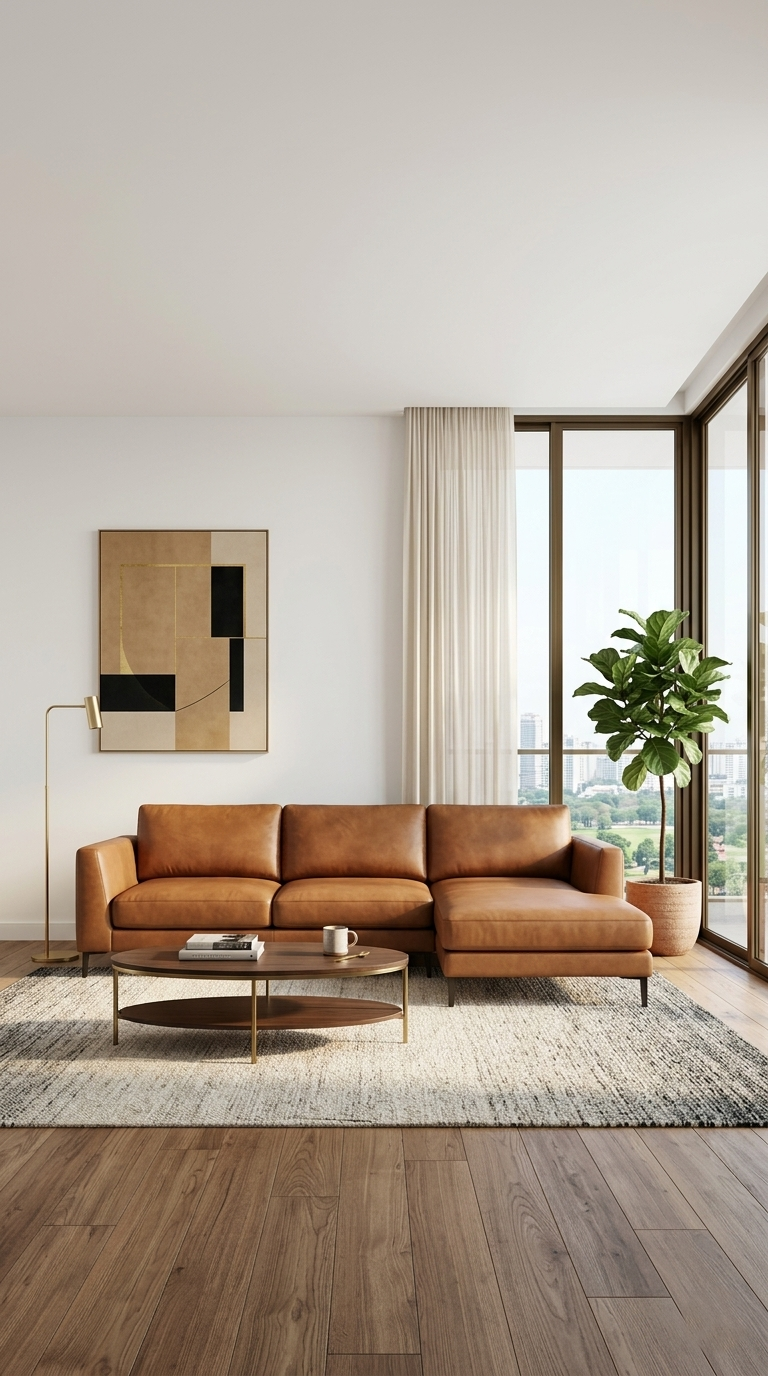 Leather Sofa Set